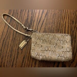 Coach Metallic Gold Wristlet